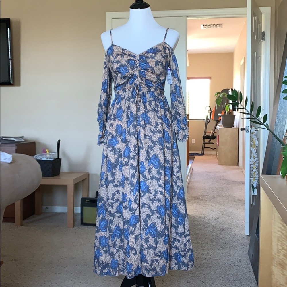 Boho floral midi dress